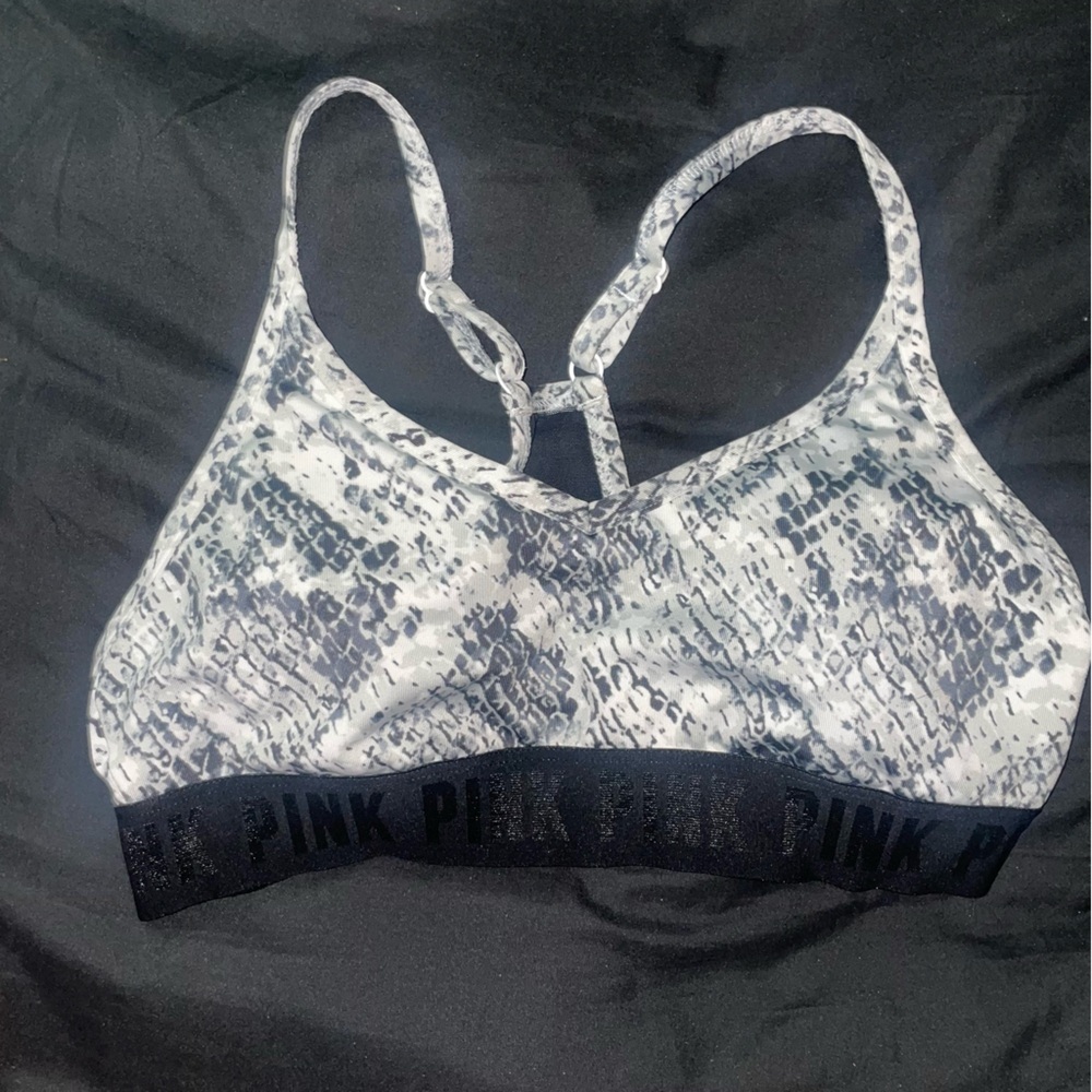 PINK Victoria's Secret Monochrome Sports Bra Size Small